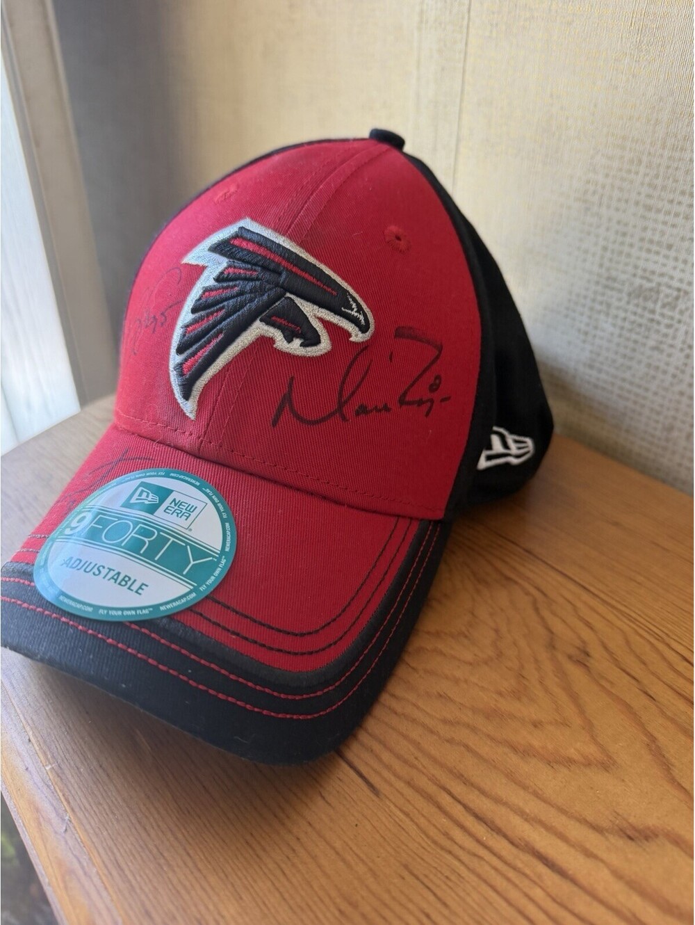Atlanta Falcons Signed Hat Matt Ryan Matt Bryant Jonathan Babineaux 2013